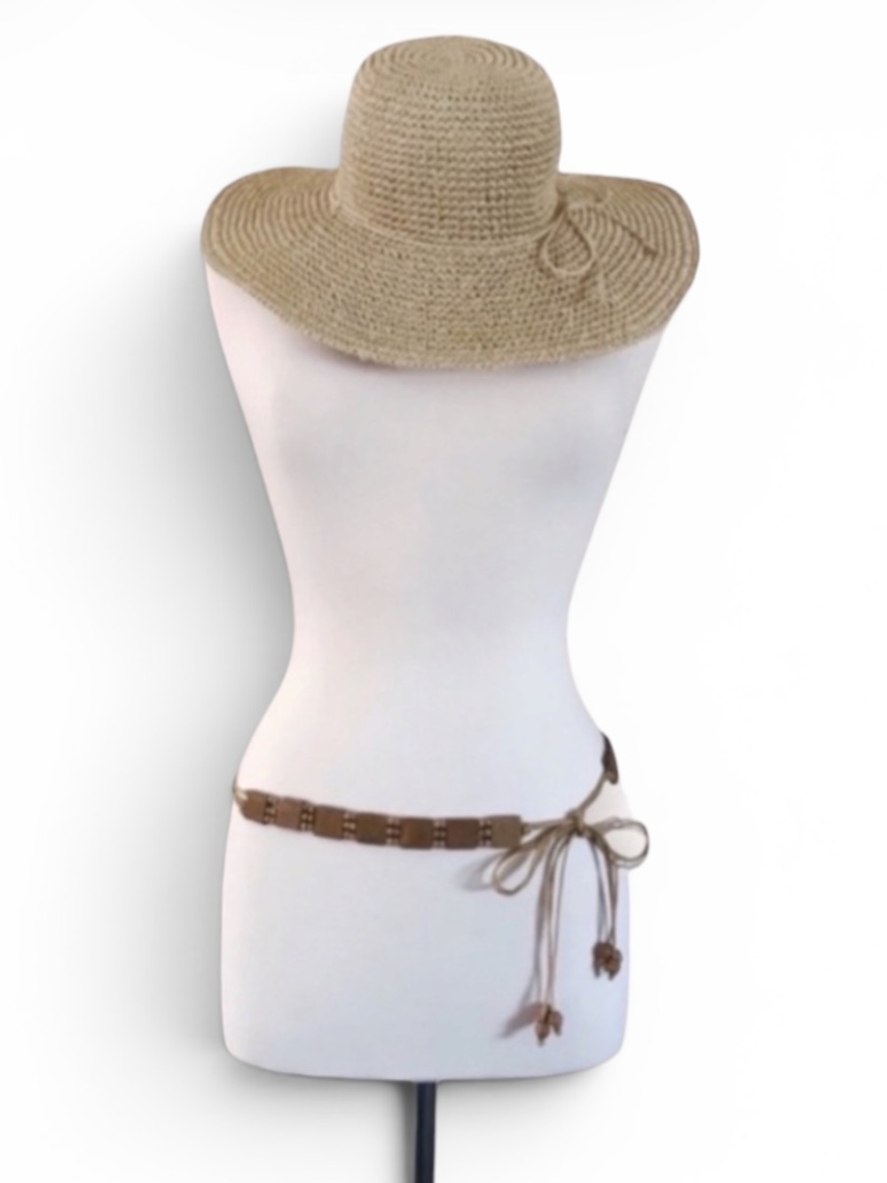 A&F Abercrombie Fitch Wooden Bead Belt S Women’s Boho Festival SMALL